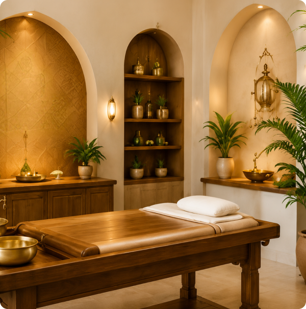 Lumara Ayurvedic therapy room